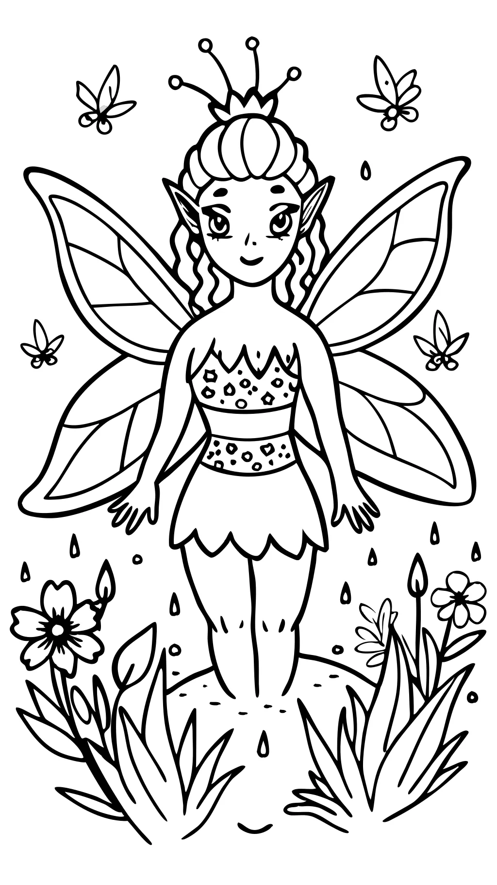 realistic fairy coloring pages